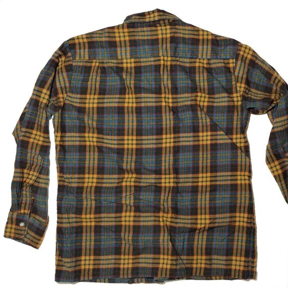 L.L. Bean 1950's Swiss Made Western Flannel Cotton Wool Button Down Shirt Sz L - Picture 8 of 13